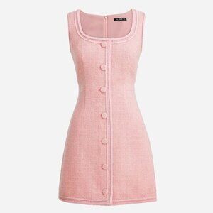 NWT J.Crew Sophia Sleeveless Mini in Spring Blush Pink Tweed Dress 10